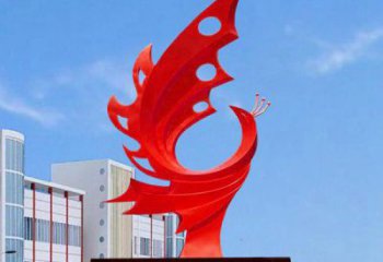 商業街火鳳凰雕塑廠家 大型創意擺件 步行街仿真火鳳凰雕塑