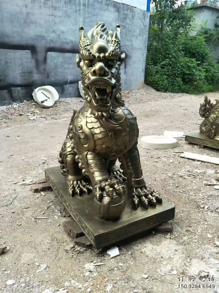 園林麒麟雕塑廠家 大型創意擺件 街道仿古麒麟雕塑