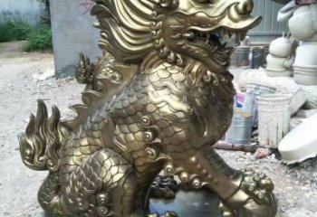 公園麒麟雕塑廠家 中式抽象小品 風(fēng)景區(qū)仿古麒麟雕塑