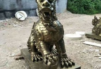 園林麒麟雕塑廠家 大型創(chuàng)意擺件 街道仿古麒麟雕塑