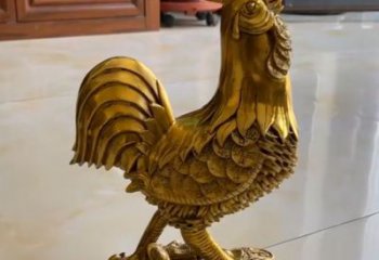 仿真金雞雕塑廠家 大型房地產擺件 公園噴漆金雞雕塑