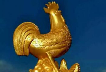 戶外金雞雕塑廠家 大型現(xiàn)代小品 酒店拉絲金雞雕塑