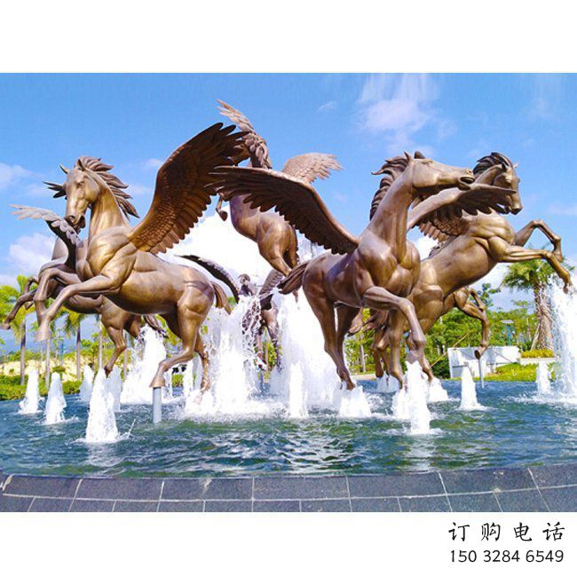 公園飛馬雕塑廠家 大型現代擺件 街道仿古飛馬雕塑