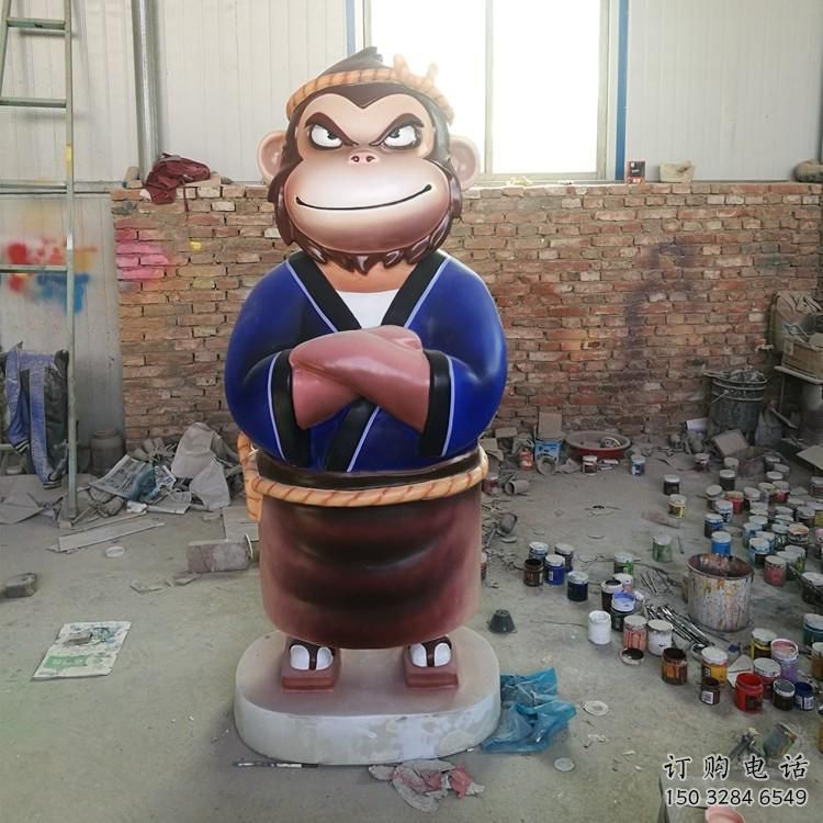 幼兒園猴子雕塑廠家 卡通噴漆小品 抽象異形猴子雕塑