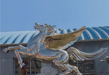 公園飛馬雕塑廠家 中式鏡面小品 風景區(qū)仿真飛馬雕塑