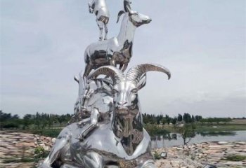 鏡面羊雕塑廠家 現(xiàn)代公園擺件 游樂場(chǎng)仿真羊雕塑