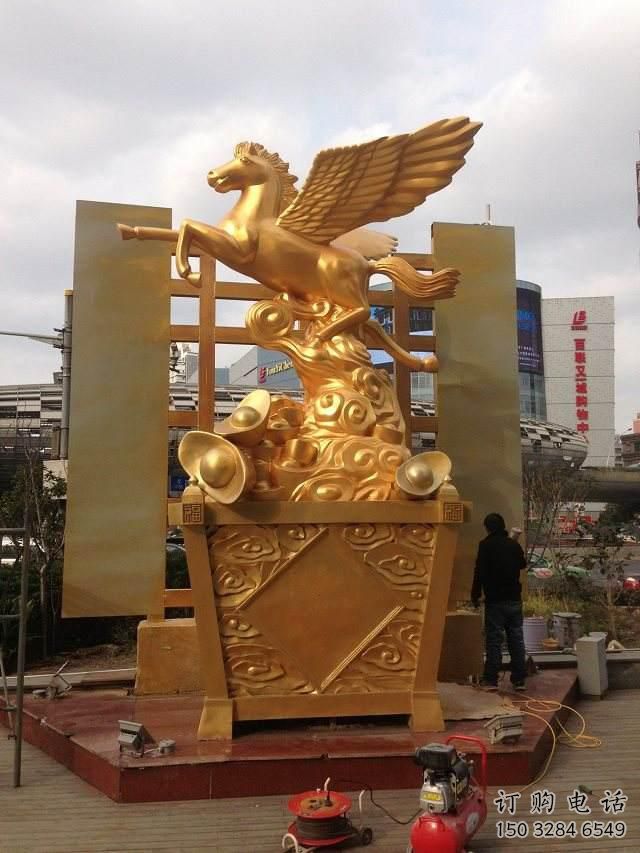 步行街金馬雕塑廠家 創意擺件 大型廣場金馬雕塑