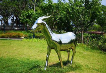 仿真羚羊雕塑廠家 大型創(chuàng)意擺件 公園鏡面羚羊雕塑