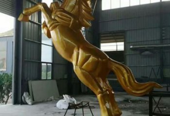 別墅金馬雕塑廠家 現代噴漆小品 大型廣場金馬雕塑