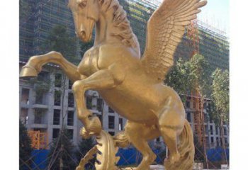 抽象金馬雕塑廠家 創意村口擺件 現代彩繪金馬雕塑