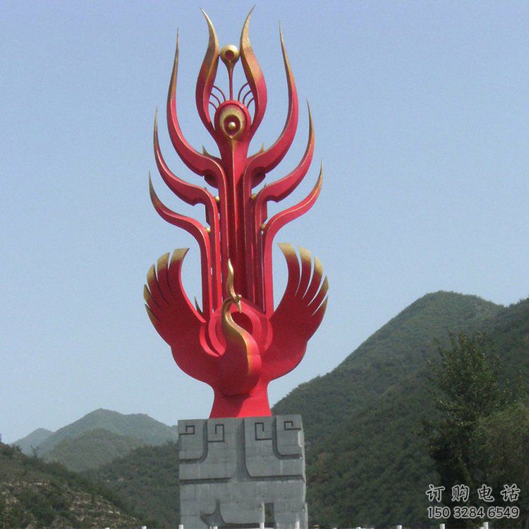 風景區(qū)龍鳳呈祥雕塑廠家 中式烤漆擺小品