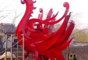 烤漆龍鳳呈祥雕塑廠家 公園廣場現(xiàn)代擺件 