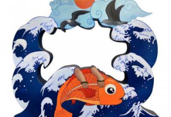 仿真鯉魚跳龍門雕塑廠家 大型廣場公園擺件 