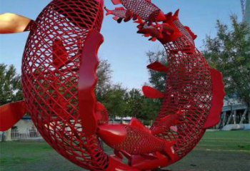 游樂(lè)場(chǎng)鯉魚跳龍門雕塑廠家 大型海洋擺件 