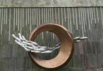 幾何魚躍龍門雕塑廠家 中式戶外創意擺件 