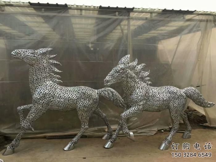 抽象花片馬雕塑廠家 公園創意擺件 戶外彩繪花片馬雕塑