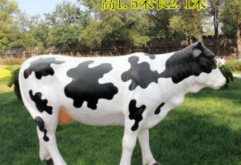 庭院奶牛雕塑廠家 歐式仿真擺件 戶外噴漆奶牛雕塑