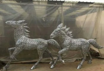 抽象花片馬雕塑廠家 公園創意擺件 戶外彩繪花片馬雕塑