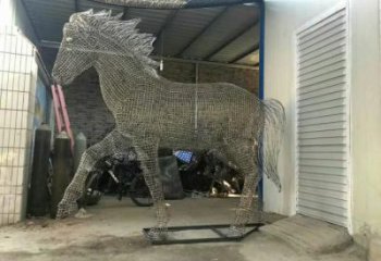 商業街花片馬雕塑廠家 大型戶外擺件 步行街異形花片馬雕塑