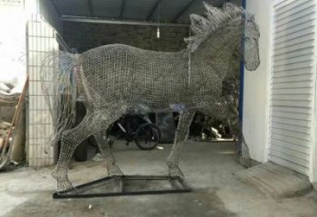 庭院花片馬雕塑廠家 歐式仿真擺件 戶外噴漆花片馬雕塑