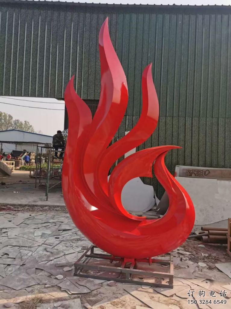 抽象鳳凰雕塑廠家 創意村口擺件 大型彩繪鳳凰雕塑
