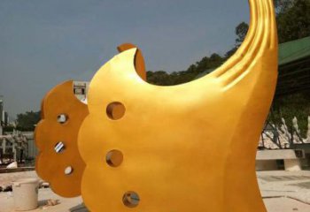 異形鳳鳥雕塑廠家 現代異形擺件 酒店拉絲鳳鳥雕塑