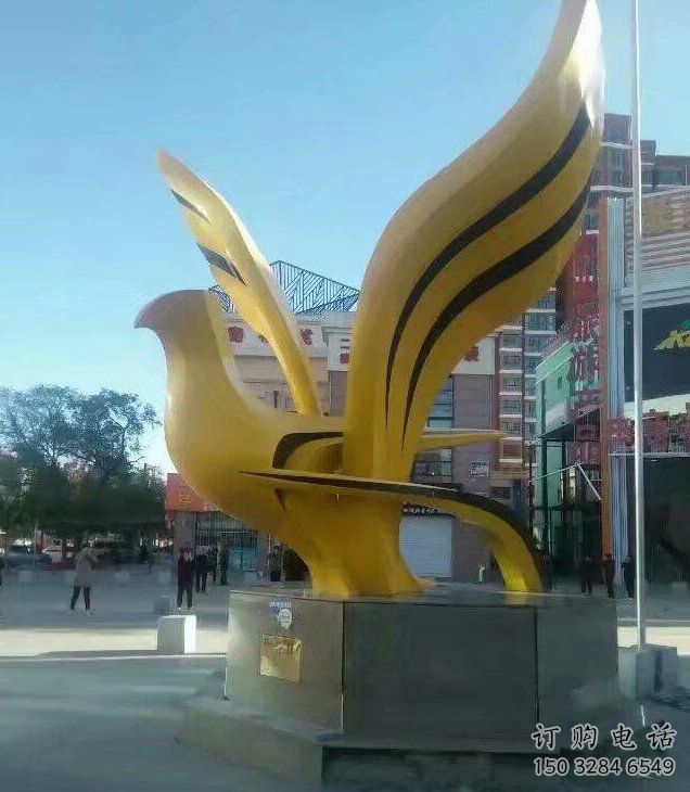 烤漆鴿子雕塑廠家 企業現代擺件 戶外大型鴿子雕塑