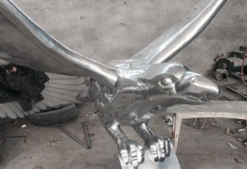 鏡面老鷹雕塑廠家 現代公園擺件 游樂場異形老鷹雕塑