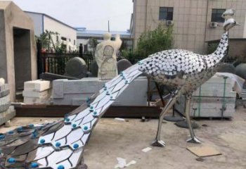 鏡面孔雀雕塑廠家 現(xiàn)代廣場擺件 戶外異形孔雀雕塑