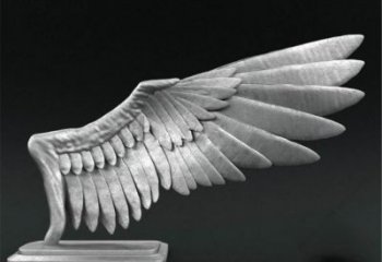 噴漆翅膀雕塑廠家 卡通廣場小品 草地切面翅膀雕塑