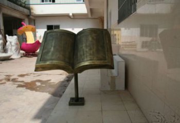 鍛造書(shū)本雕塑廠家 抽象烤漆小品 戶外書(shū)本雕塑