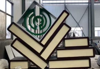 鍛造書籍雕塑廠家 現代創意小品 戶外書籍雕塑