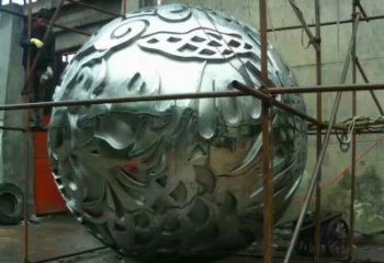 創(chuàng)意圓球雕塑廠家 現(xiàn)代公園小品 戶外不銹鋼圓球雕塑