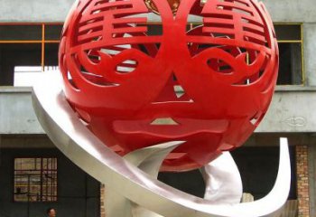 烤漆圓球雕塑廠家 鏤空創(chuàng)意小品 戶外不銹鋼圓球雕塑