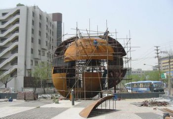 大型球體雕塑廠家 鍛造公園小品 廣場(chǎng)不銹鋼球體雕塑