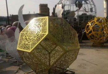 別墅區球狀雕塑廠家 大型鏤空擺件  戶外不銹鋼球狀雕塑