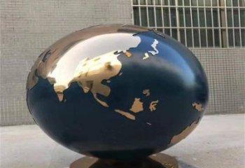 創(chuàng)意地球儀雕塑廠家 啞光教育小品 校園不銹鋼地球儀雕塑