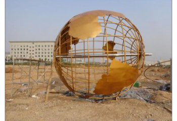鏤空地球儀雕塑廠家 園林小品 住宅小區不銹鋼地球儀雕塑