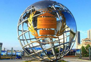 步行街地球儀雕塑廠家 剪紙戶外小品  大型不銹鋼地球儀雕塑