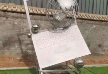 拉絲電腦雕塑廠家 鏤空創(chuàng)意擺件 別墅區(qū)不銹鋼電腦雕塑