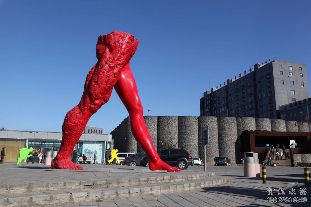 現代漢字雕塑廠家 大型別墅區擺件 抽象不銹鋼漢字雕塑