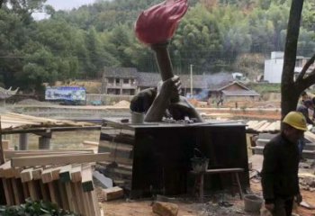 企業(yè)火把雕塑廠家 烤漆公園小品 歐式不銹鋼火把雕塑