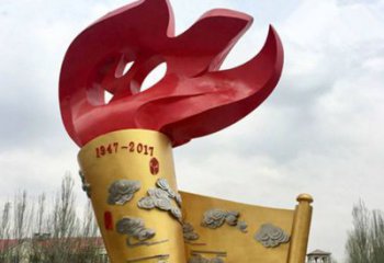 大型商場火炬雕塑廠家 現(xiàn)代擺件 創(chuàng)意不銹鋼火炬雕塑