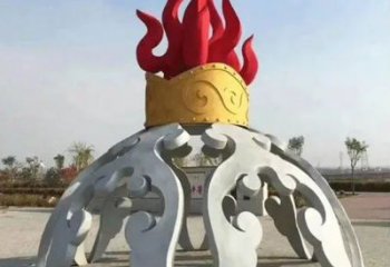 企業(yè)火苗雕塑廠家 公園小品 歐式不銹鋼火苗雕塑