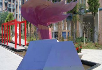 企業(yè)火把雕塑廠家 現(xiàn)代創(chuàng)意小品 歐式不銹鋼火把雕塑