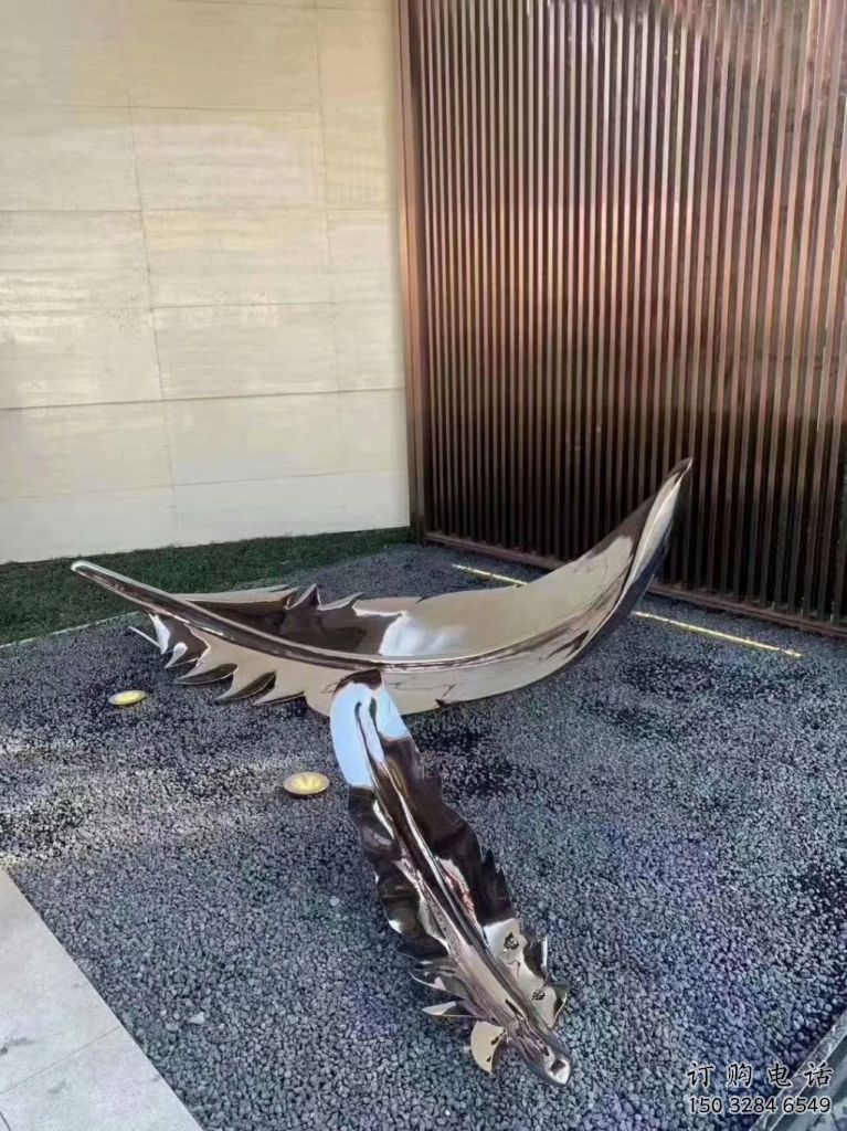 大型羽毛雕塑廠家 鍛造發(fā)光小品 戶外不銹鋼羽毛雕塑