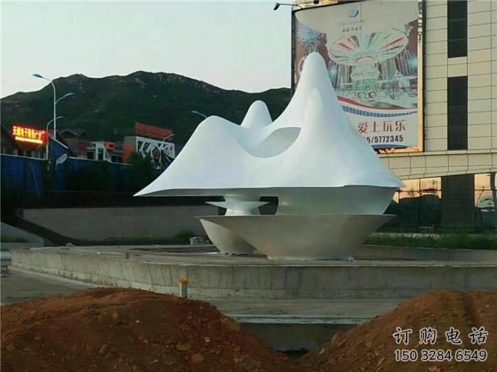 創意假山雕塑廠家 房地產小品 公園不銹鋼假山雕塑