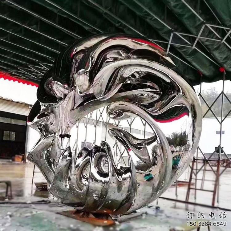 別墅區海浪雕塑廠家 大型歐式擺件 戶外不銹鋼海浪雕塑制作