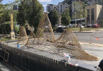 房地產假山雕塑廠家 鏤空擺件 鋼管不銹鋼假山雕塑