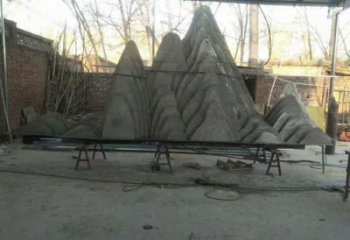 異形假山雕塑廠家 現代公園小品 戶外不銹鋼假山雕塑